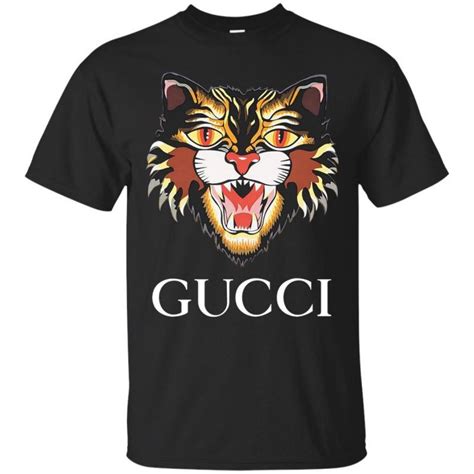 gucci cat t shirt fake|gucci ace angry cat.